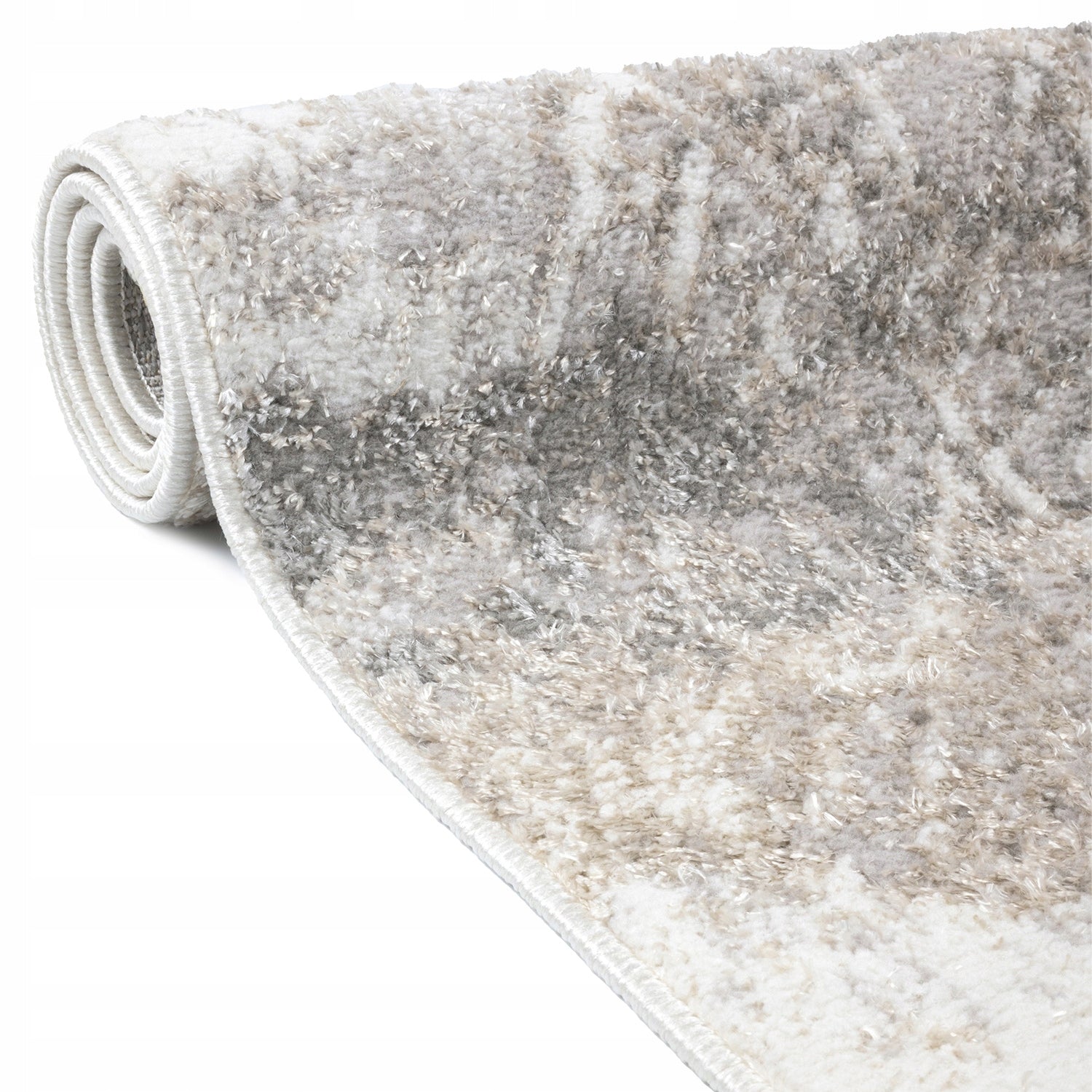 Living Room Rug 120x170cm Glamour Soft Modern Marble Grey Beige Marble Thickness 12 mm