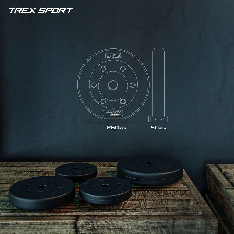 Load set 4x5kg plate bituminous load disc 20kg Trex Sport Brand Trex Sport