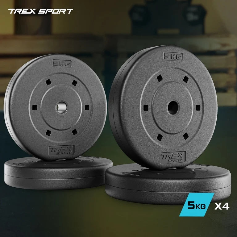 Load set 4x5kg plate bituminous load disc 20kg Trex Sport Packaging status original