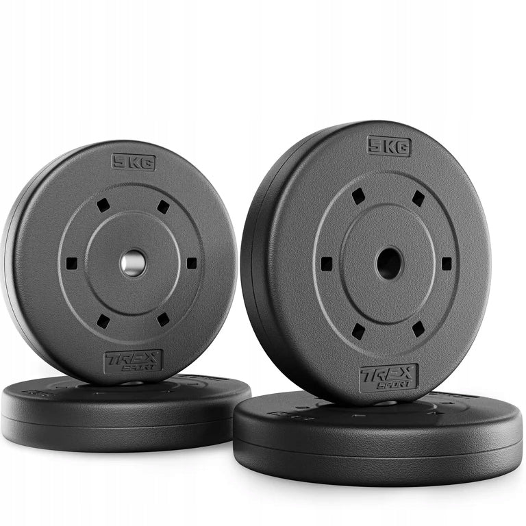 Load set 4x5kg plate bituminous load disc 20kg Trex Sport
