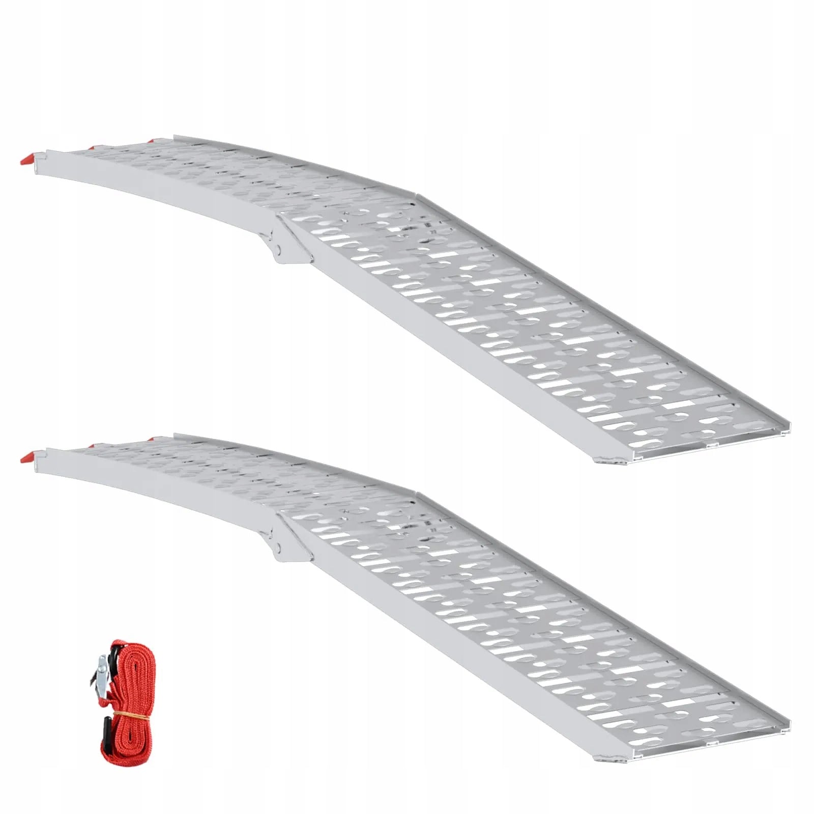 Loading ramp 2 pcs Silver 222 x 29 x 14 cm Aluminium