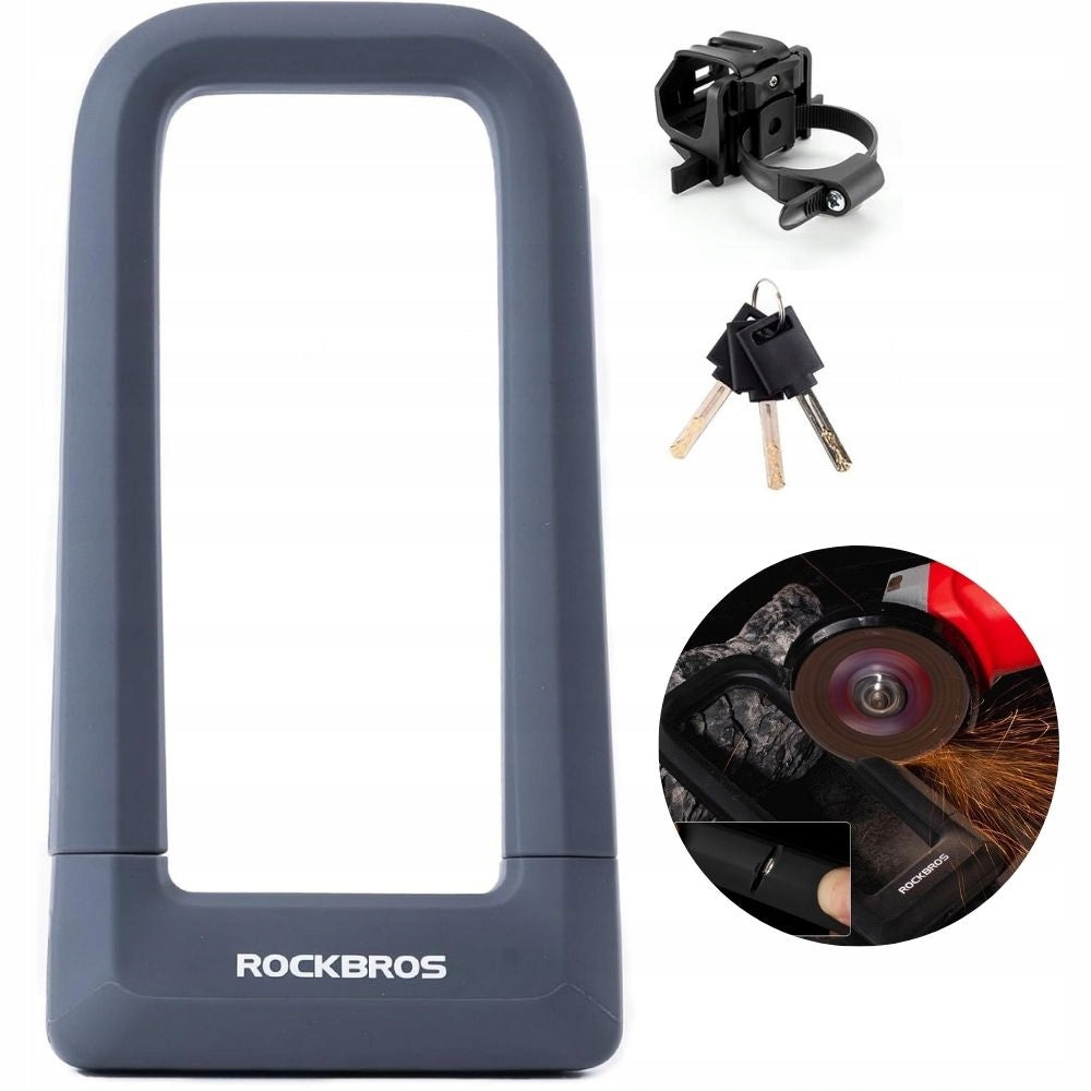 Lock Rockbros RKS626 Bicycle Clasp U-Lock Bicycle Security