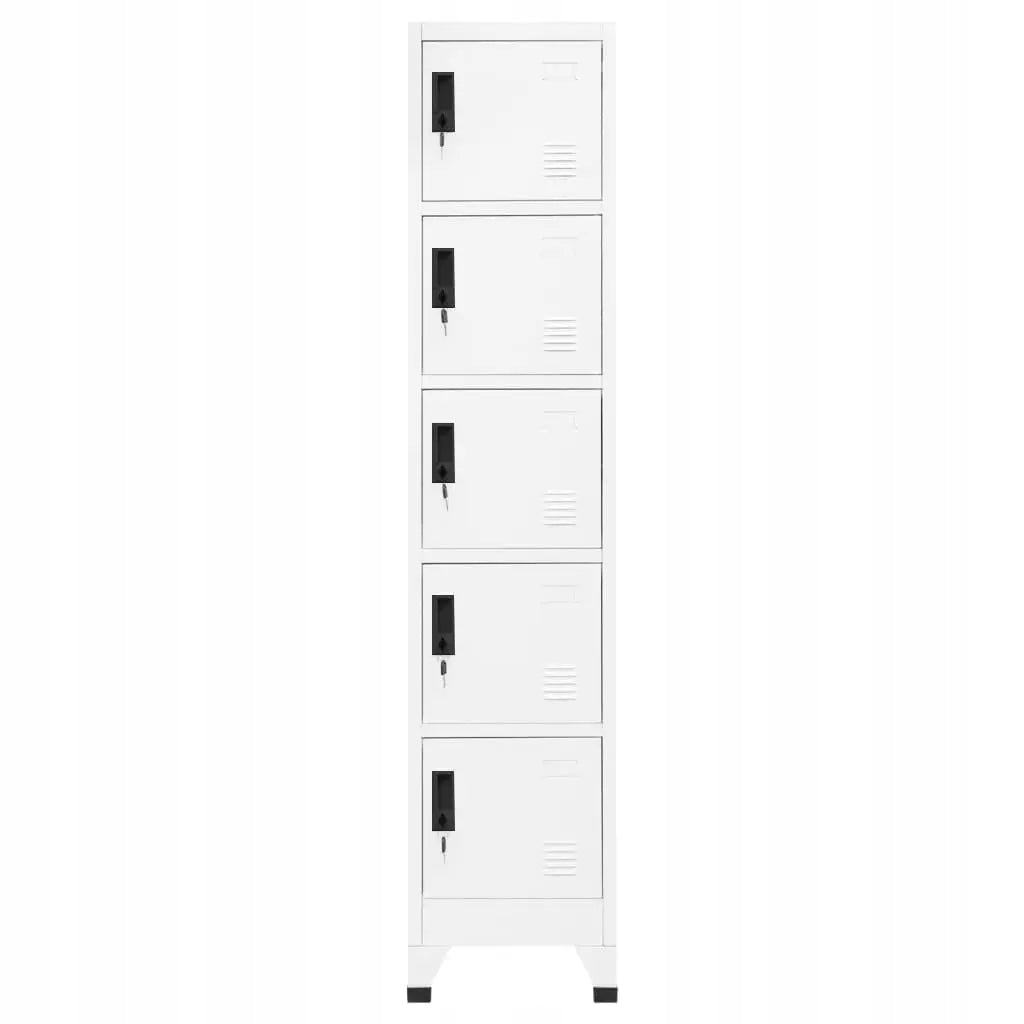 Lockable cabinet, white, 38x40x180 cm, steel Brand VidaXL