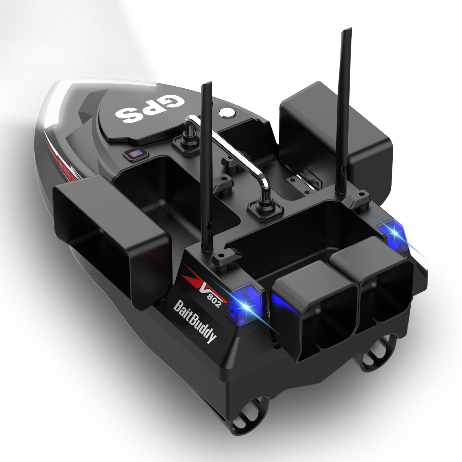 Lokeevan V802 Pro Bait boat GPS 4 tanks 160 points 500m black +HandBag Packaging status original