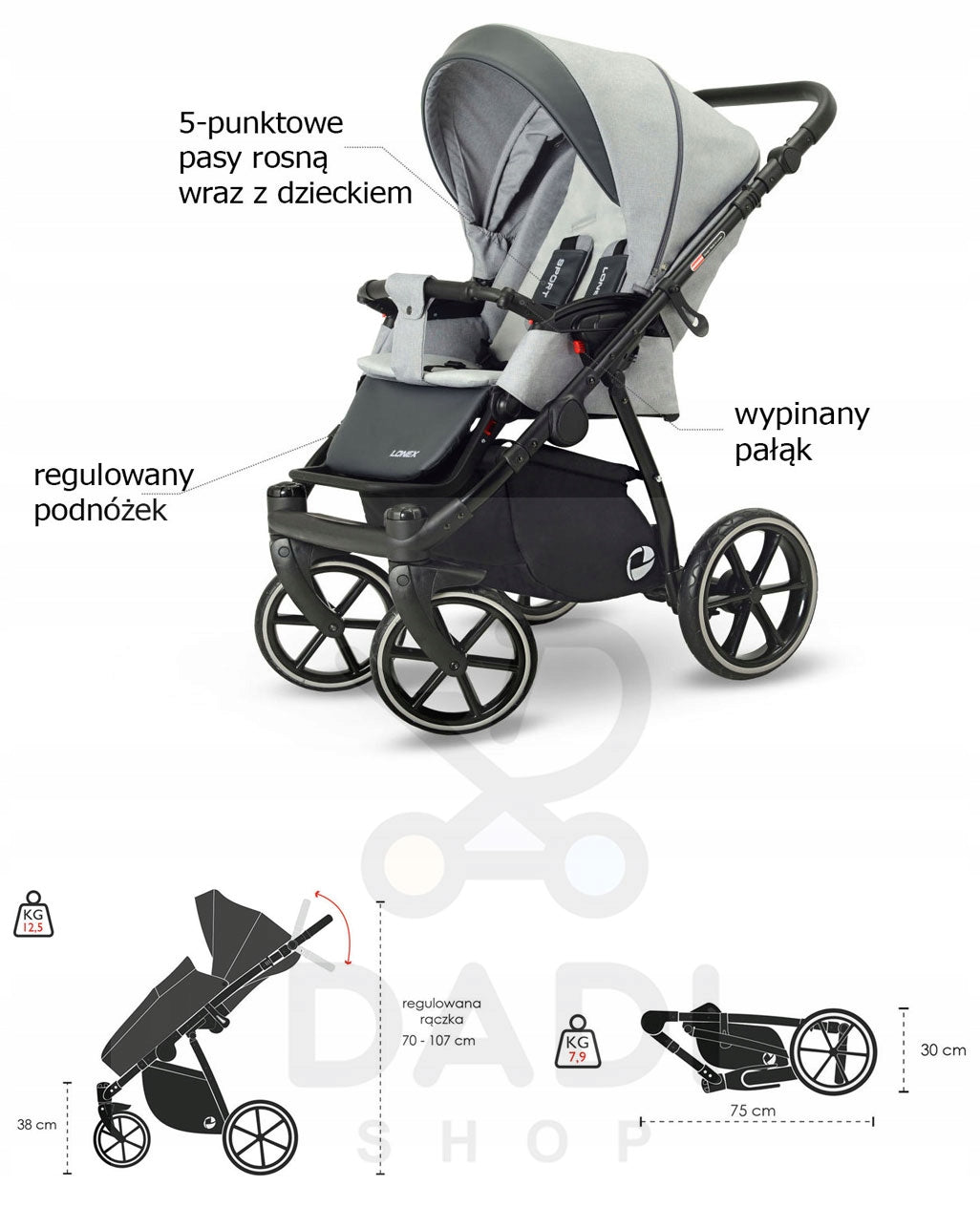 Lonex Sport Lightweight two-way stroller | 02 Stroller folding EAN (GTIN) 5901703255818