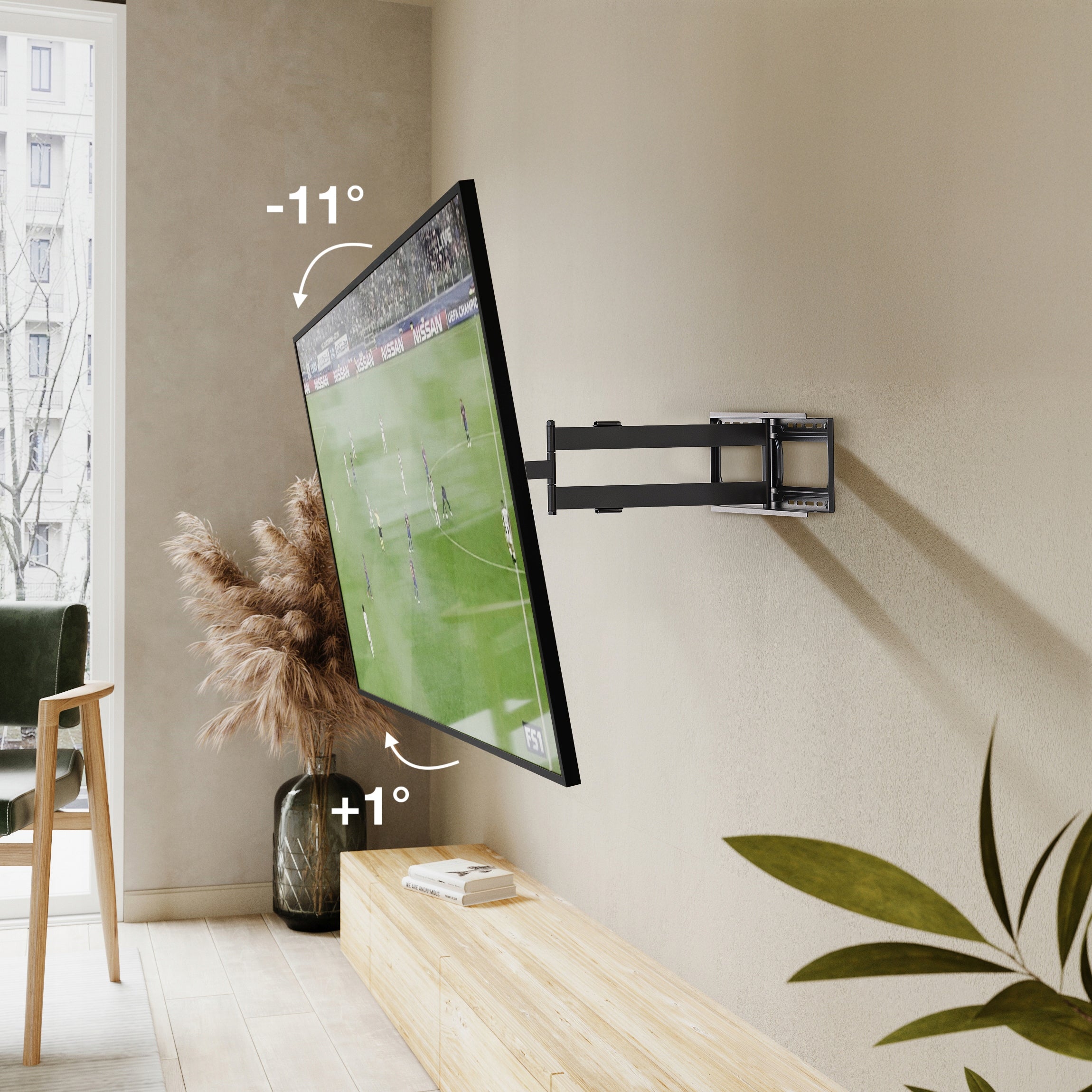 Long Arm 108cm TV HANGER HOLDER TV 43-95 Inches 90 Degree Rotation EAN (GTIN) 5905489745266