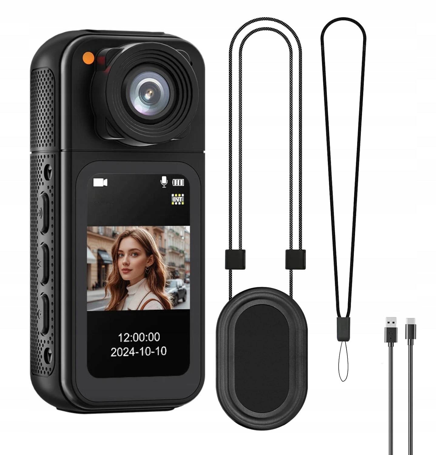 Long Battery Life Mini Action Camera HD Camera 180° Rotating Lens