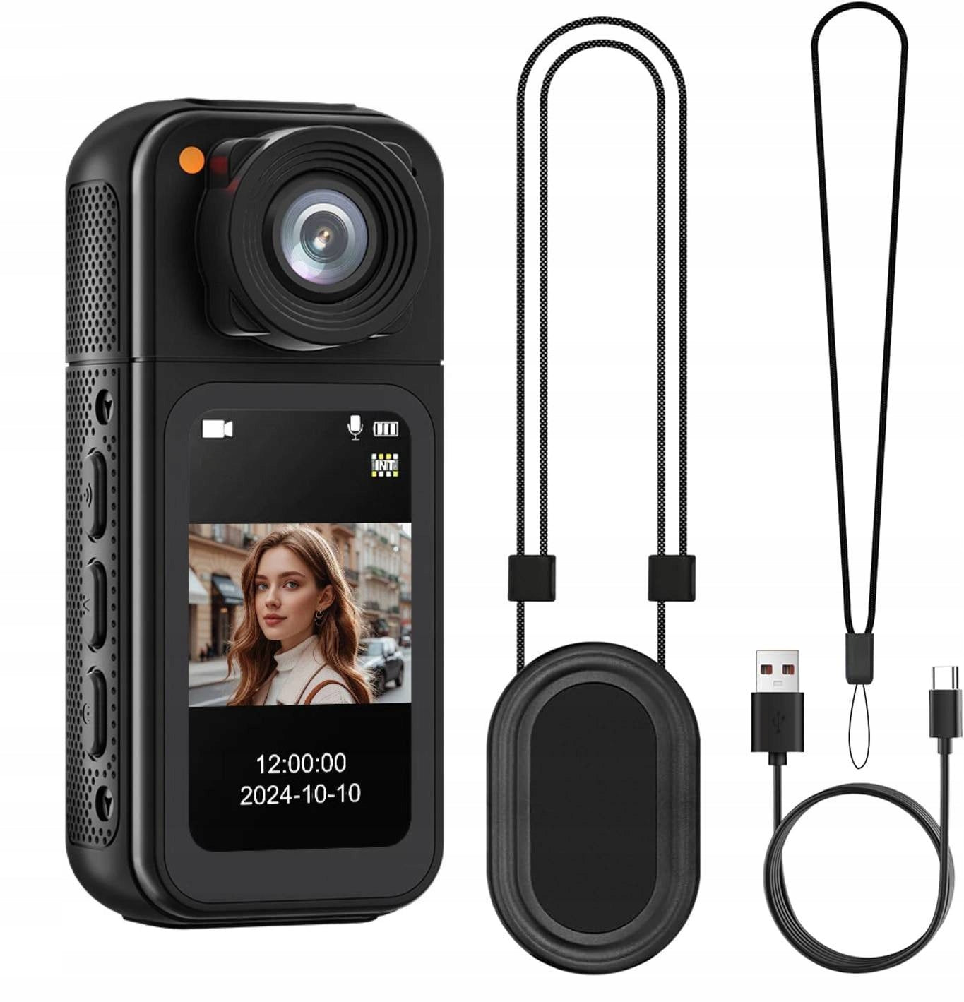 Long Battery Life Mini Action Camera HD Camera 180° Rotating Lens