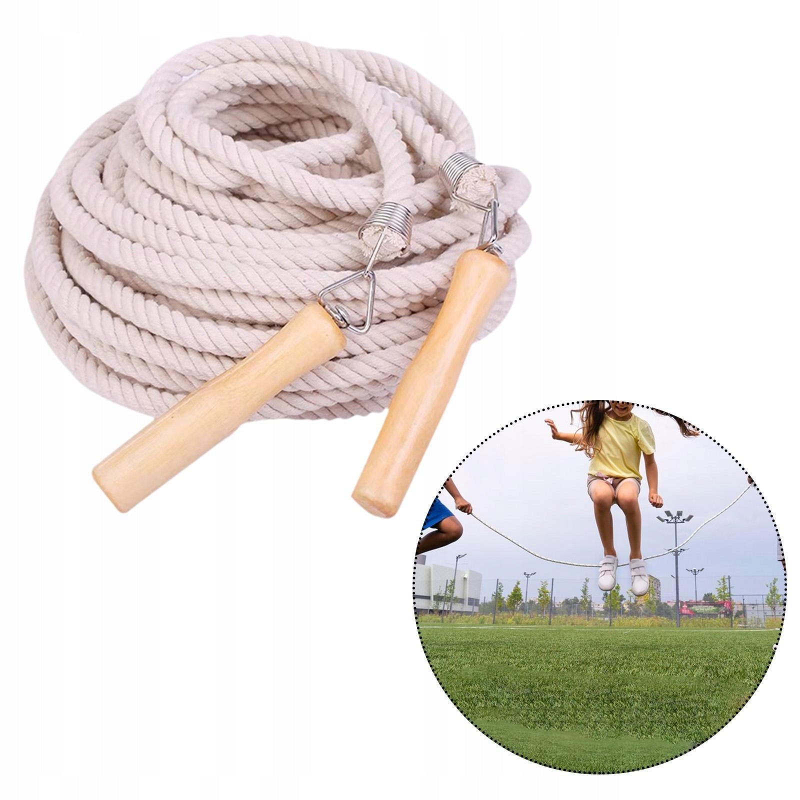 Long Jump Rope for AntiSlip Handles Wear Resistant Multiuse Flexible 5m Kind nylon