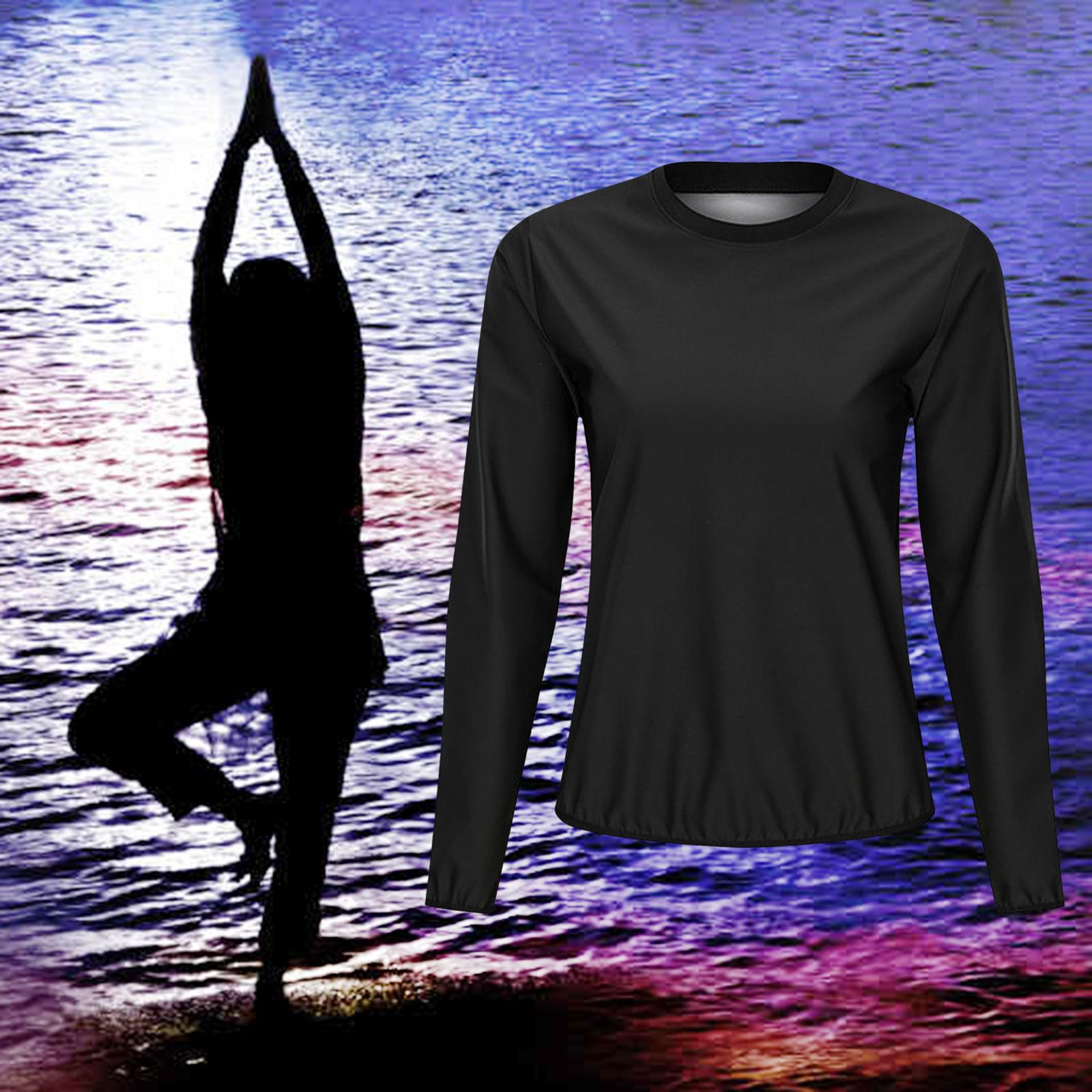 Long Sleeve Women Sauna Suit Body Shaper Burning Waist Trainer XL Black Brand no brand