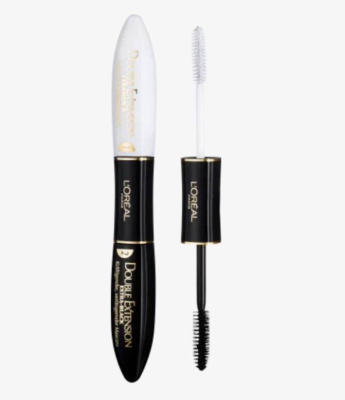 Blakstienų tušas L'Oreal Paris Double Extension, Carbon Black, 2x6 ml