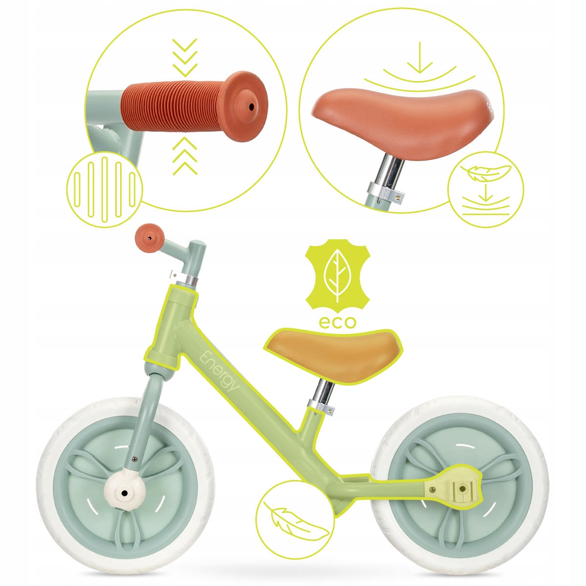 Lorelli Balance Bike 2in1 Pedals Mounted Side Wheels Energy Green Color green
