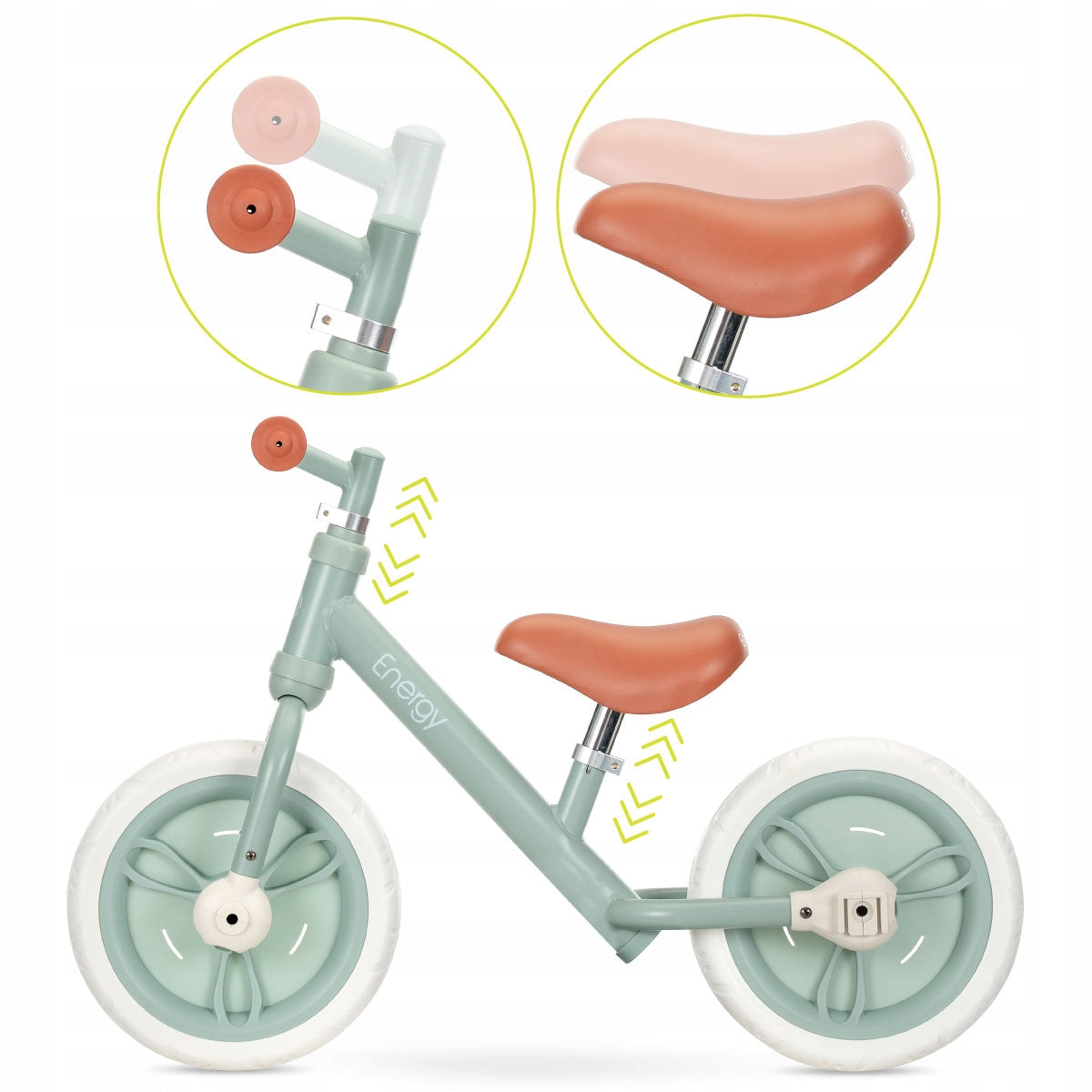 Lorelli Balance Bike 2in1 Pedals Mounted Side Wheels Energy Green Model Energy