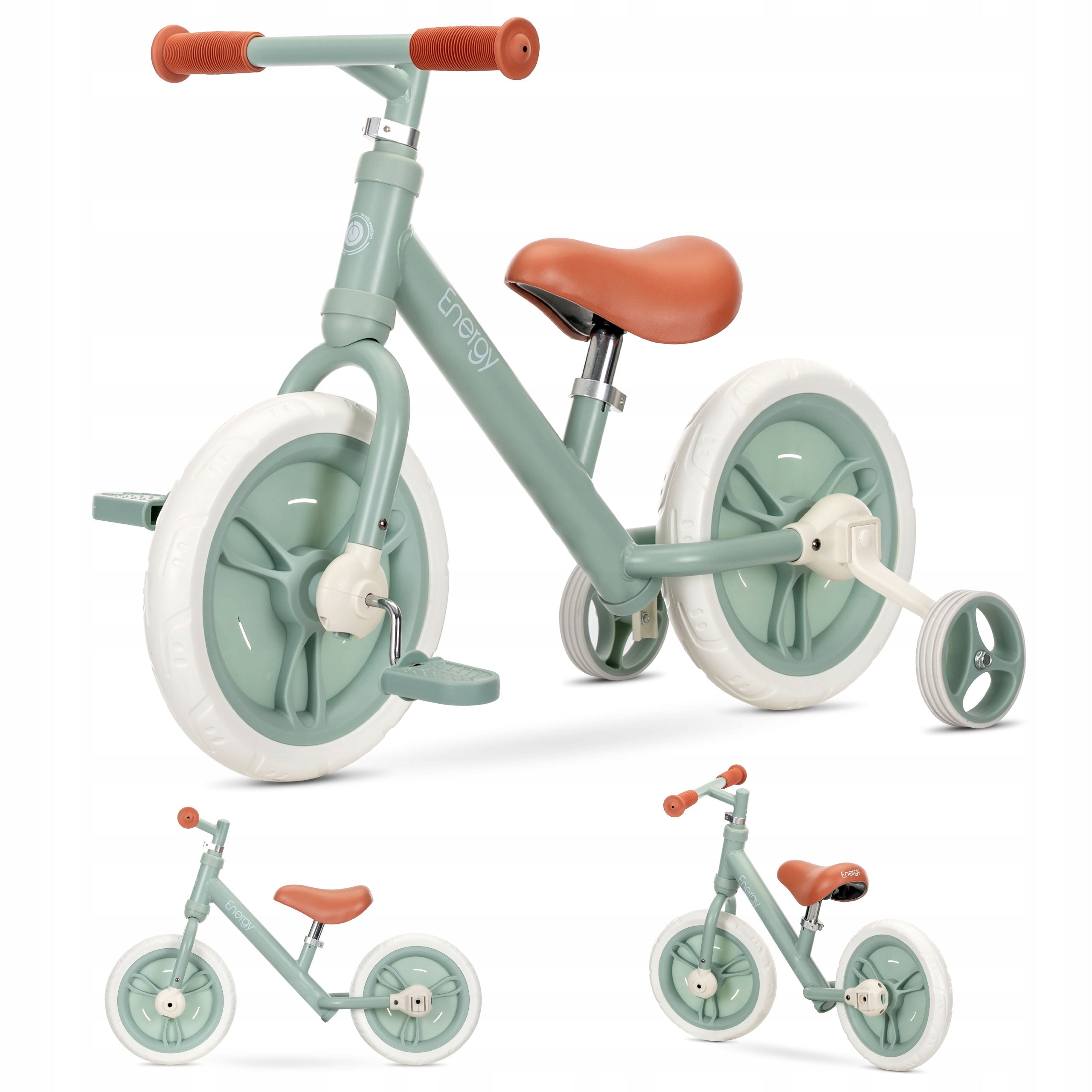 Lorelli Balance Bike 2in1 Pedals Mounted Side Wheels Energy Green