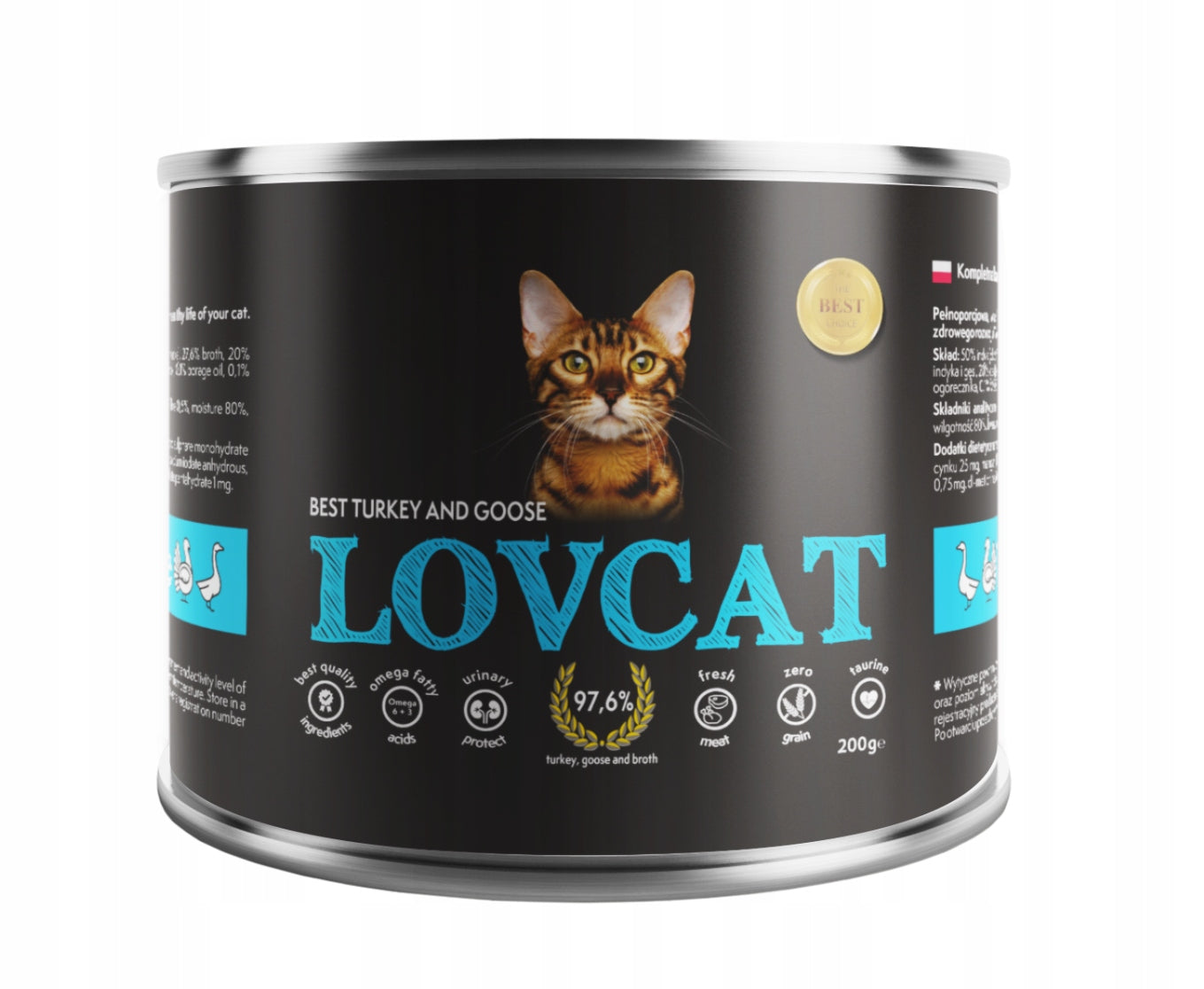 Lovcat Best Turkey & Goose can 200g Packaging status original