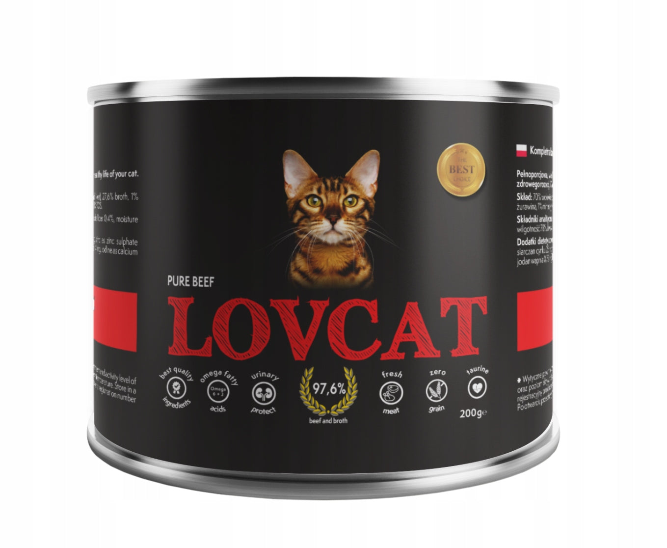Lovcat Pure Beef can 200g Brand LOVCAT