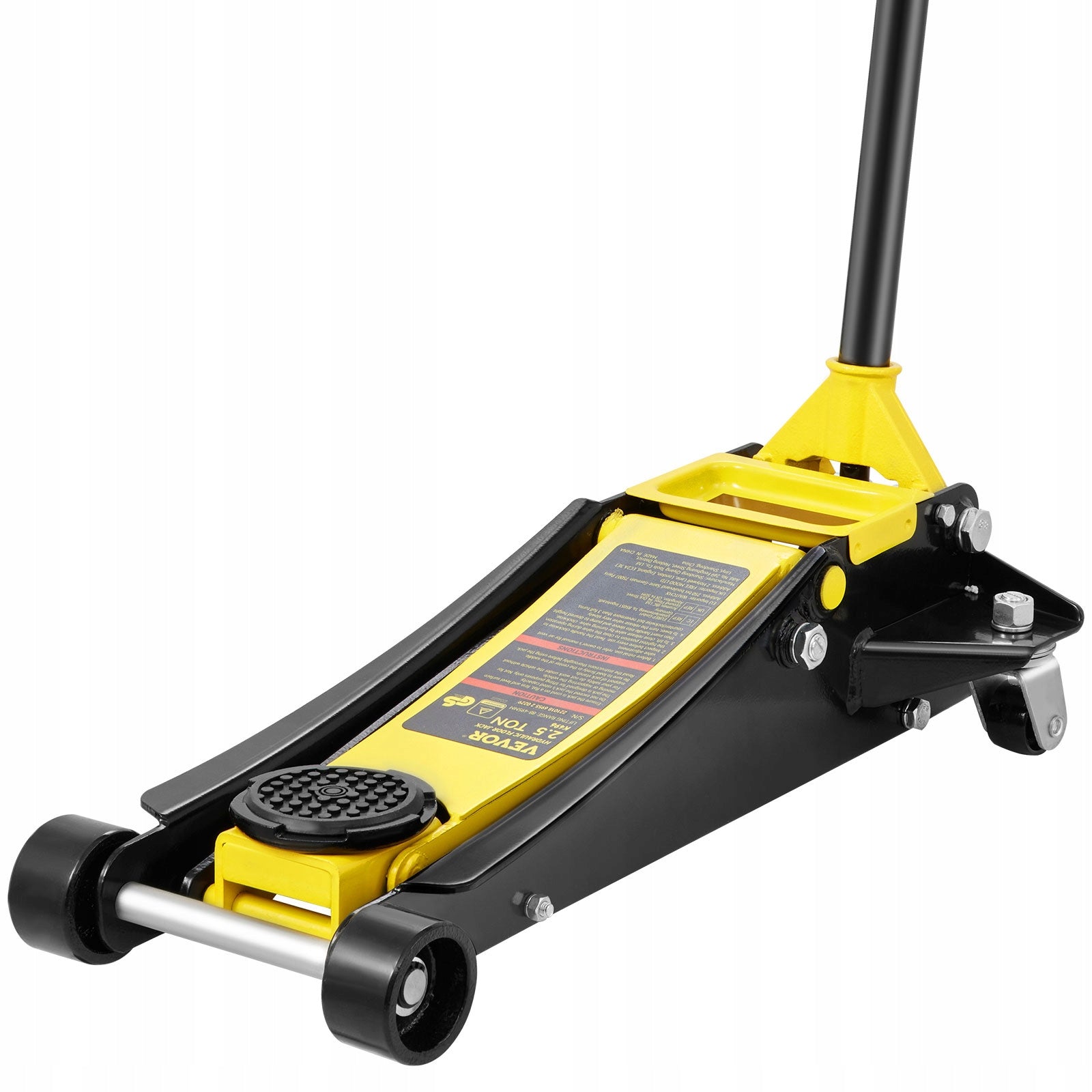 Low Profile Floor Jack 2.5 Ton Heavy Duty Steel Dual Piston Rapid Pump Maximum lifting height 495 mm