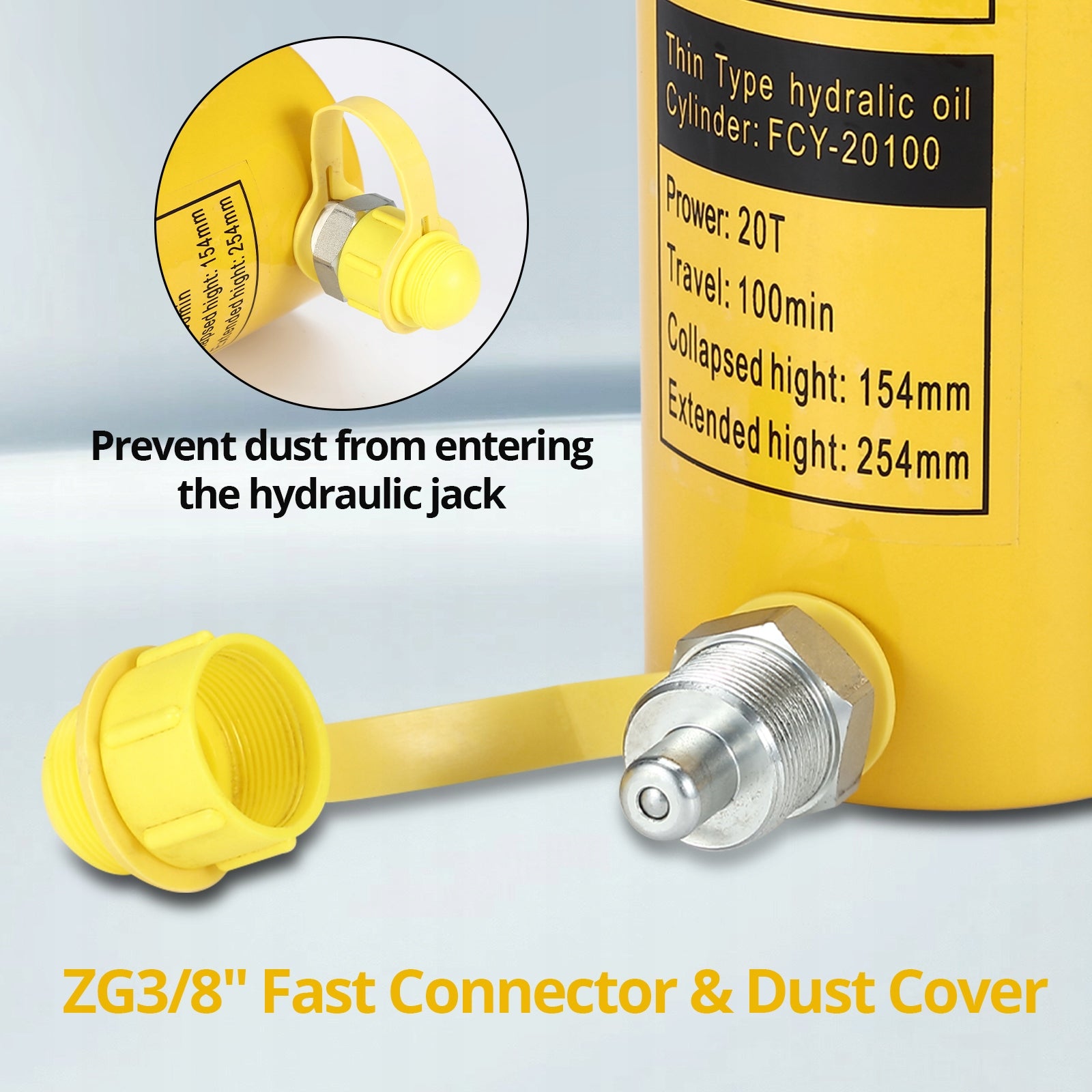 Low Profile Hydraulic Jack, 20 Ton Capacity, 10cm Sturdy Steel Cylinder Manufacturer code Zhejiang Beiduozhi Wooden Toys Co.,Ltd