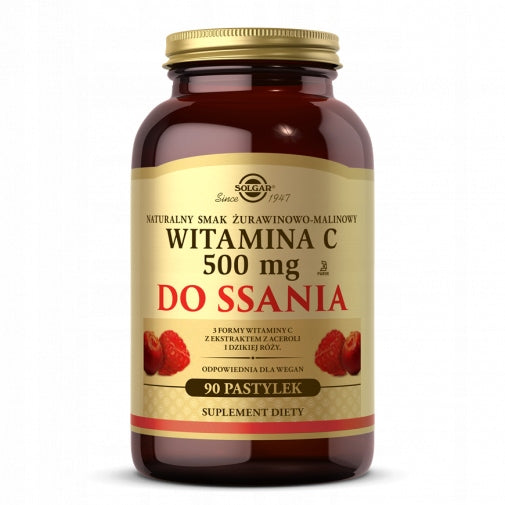 Lozenges Solgar vitamin C 500 mg cranberry 90 pcs. vegan
