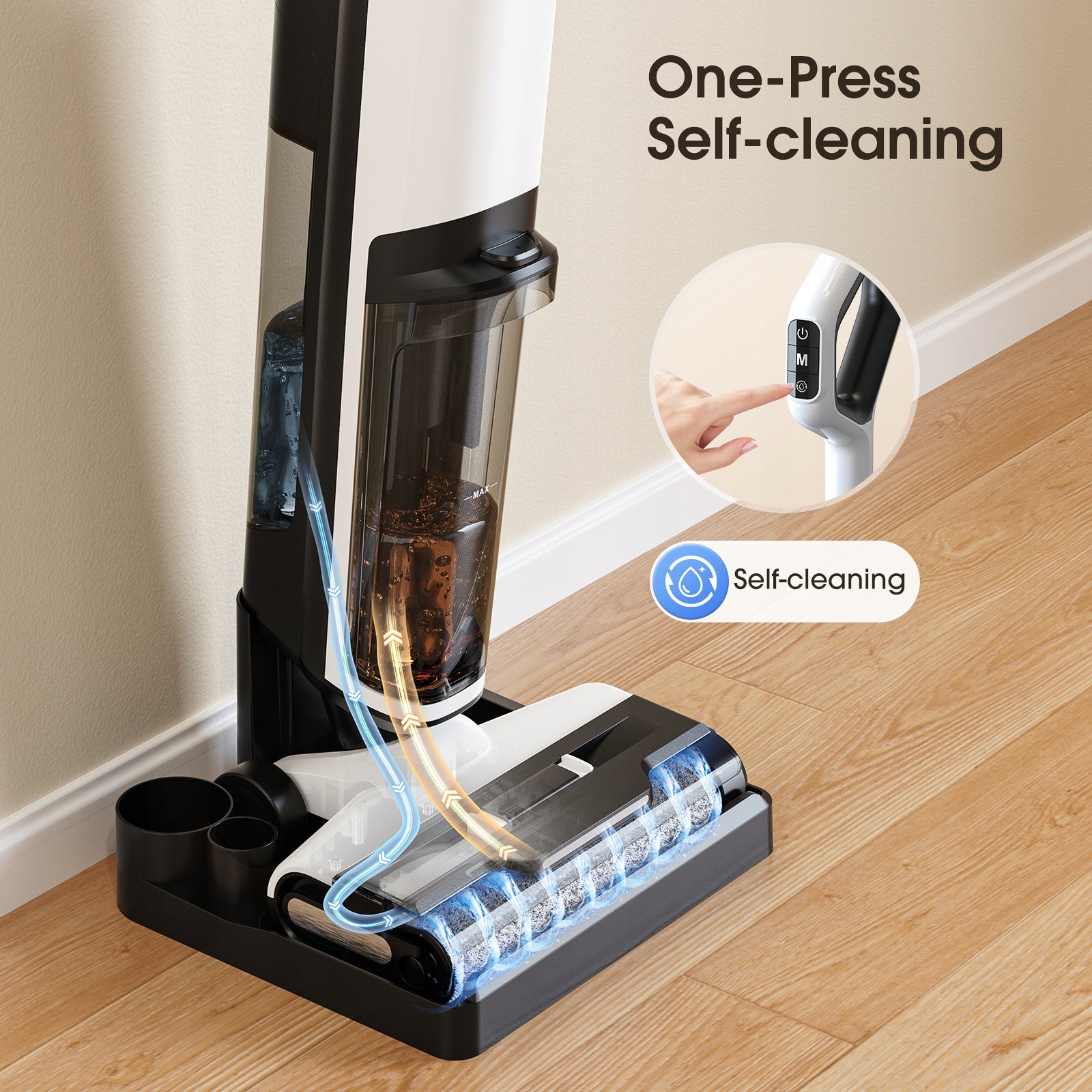 Lubluelu T8A Vertical Vacuum Cleaner Self-Cleaning Wireless Brushless Motor Model BVC-T8A