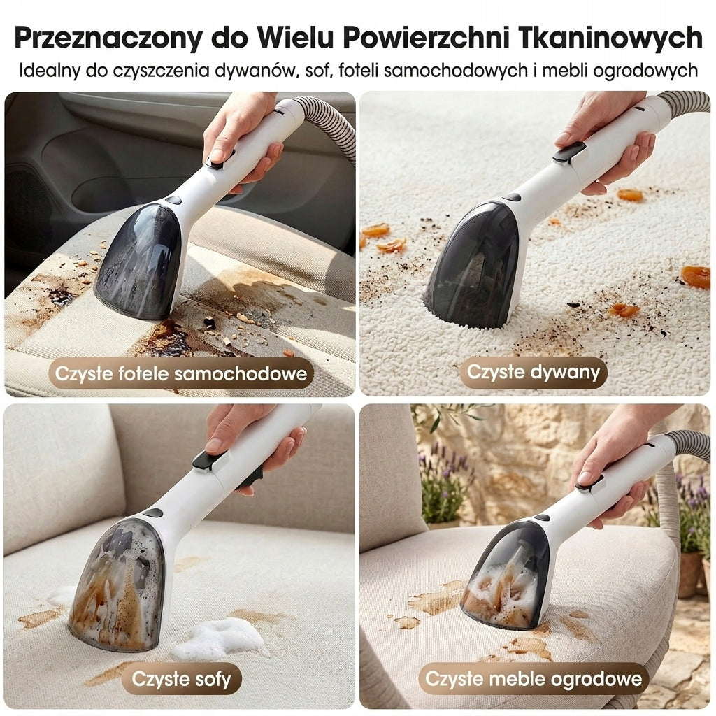 Lubluelu V2 ODKURZACZ PIORĄCY DO DYWANÓW TAPICERKI MOCNY MOKRO SUCHO 12Kpa Dominant color black
