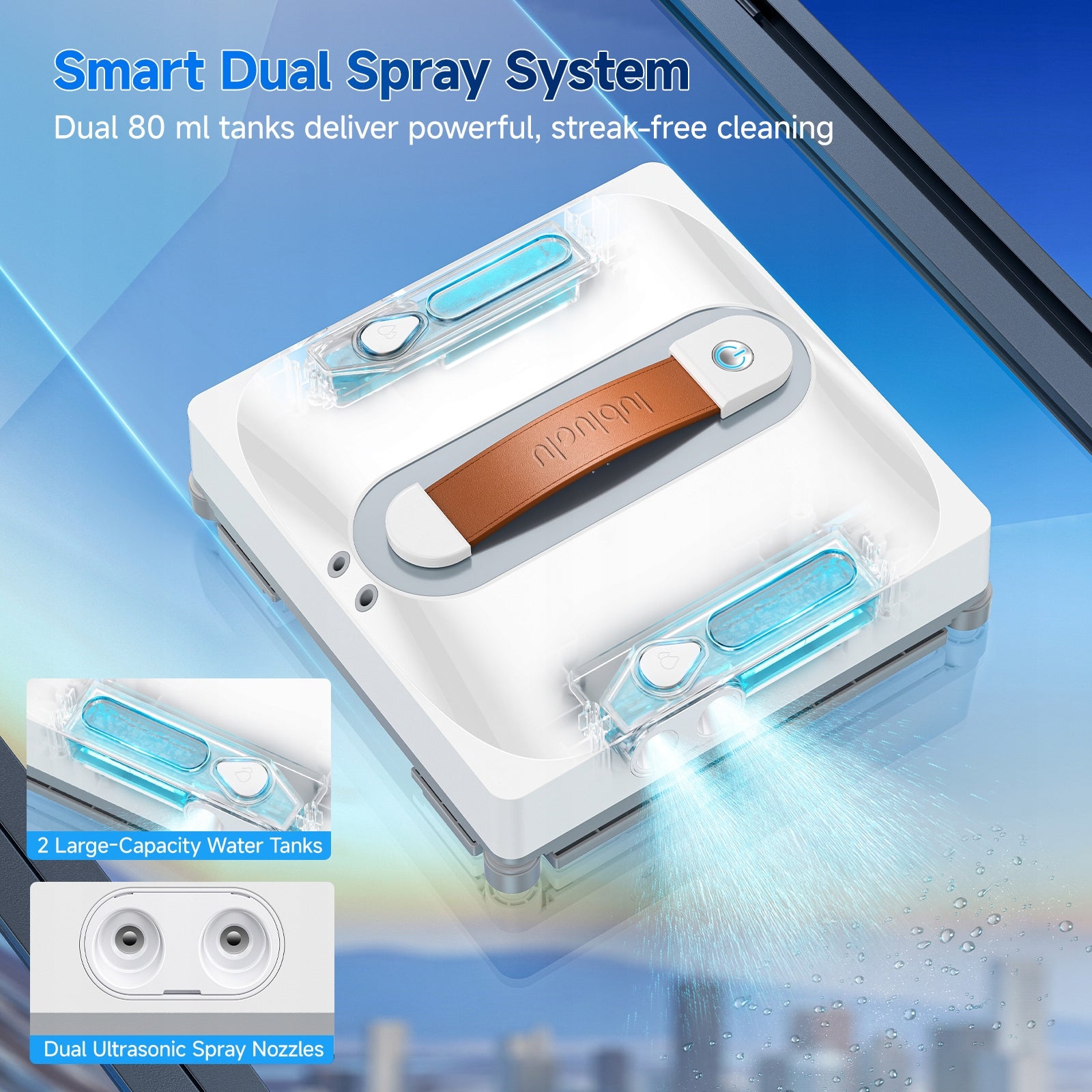 Lubluelu W201 - ROBOT DO MYCIA OKIEN | 9000Pa | PILOT + AKCESORIA Power 100 W