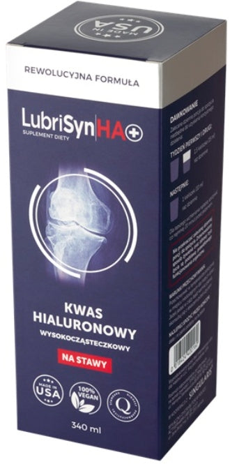 Lubrisyn HA+ for joints HYALURONIC ACID vitamin D magnesium 340 ml