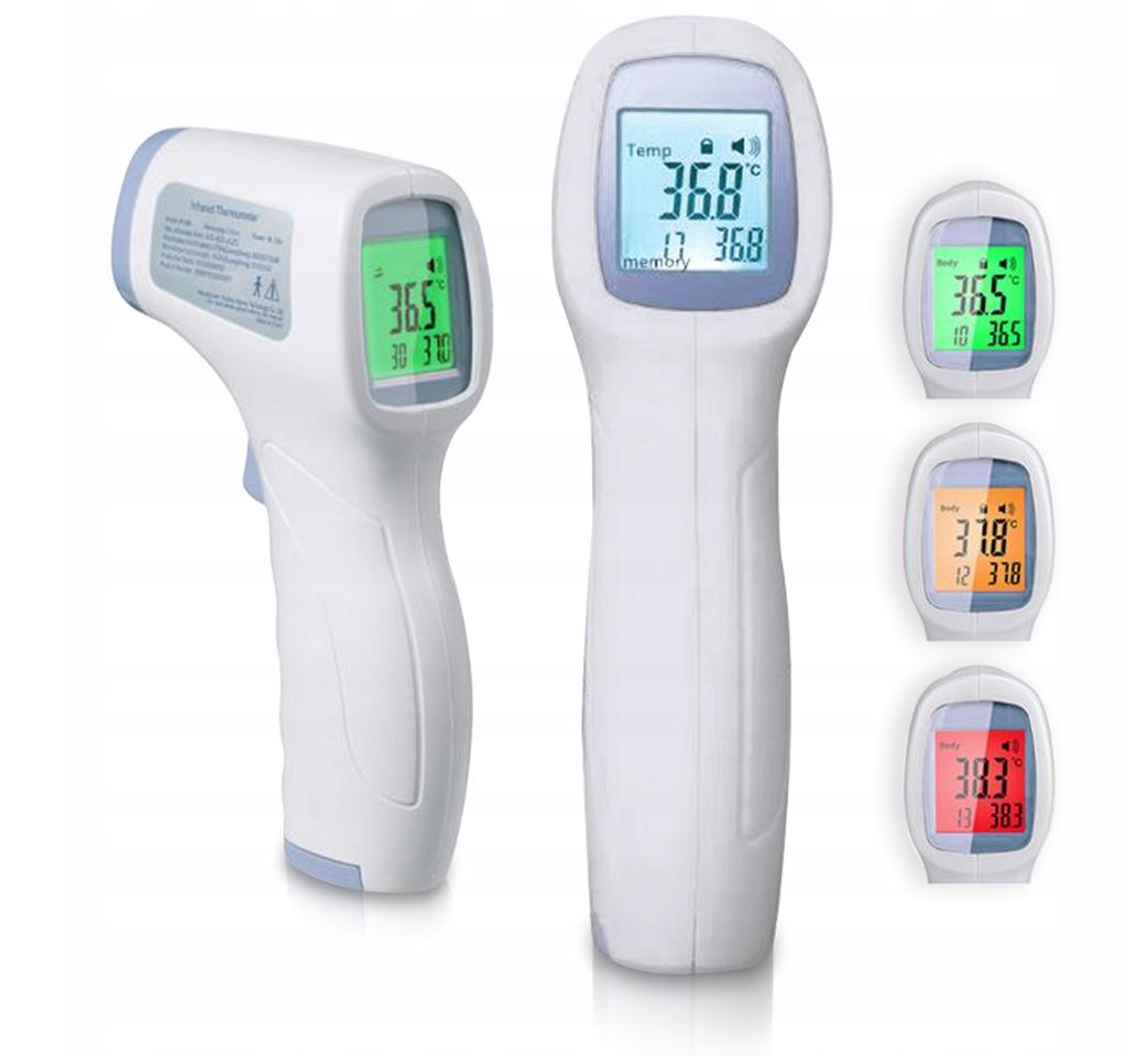 Lucky LCD non-contact thermometer purple with fever alarm Packaging status original