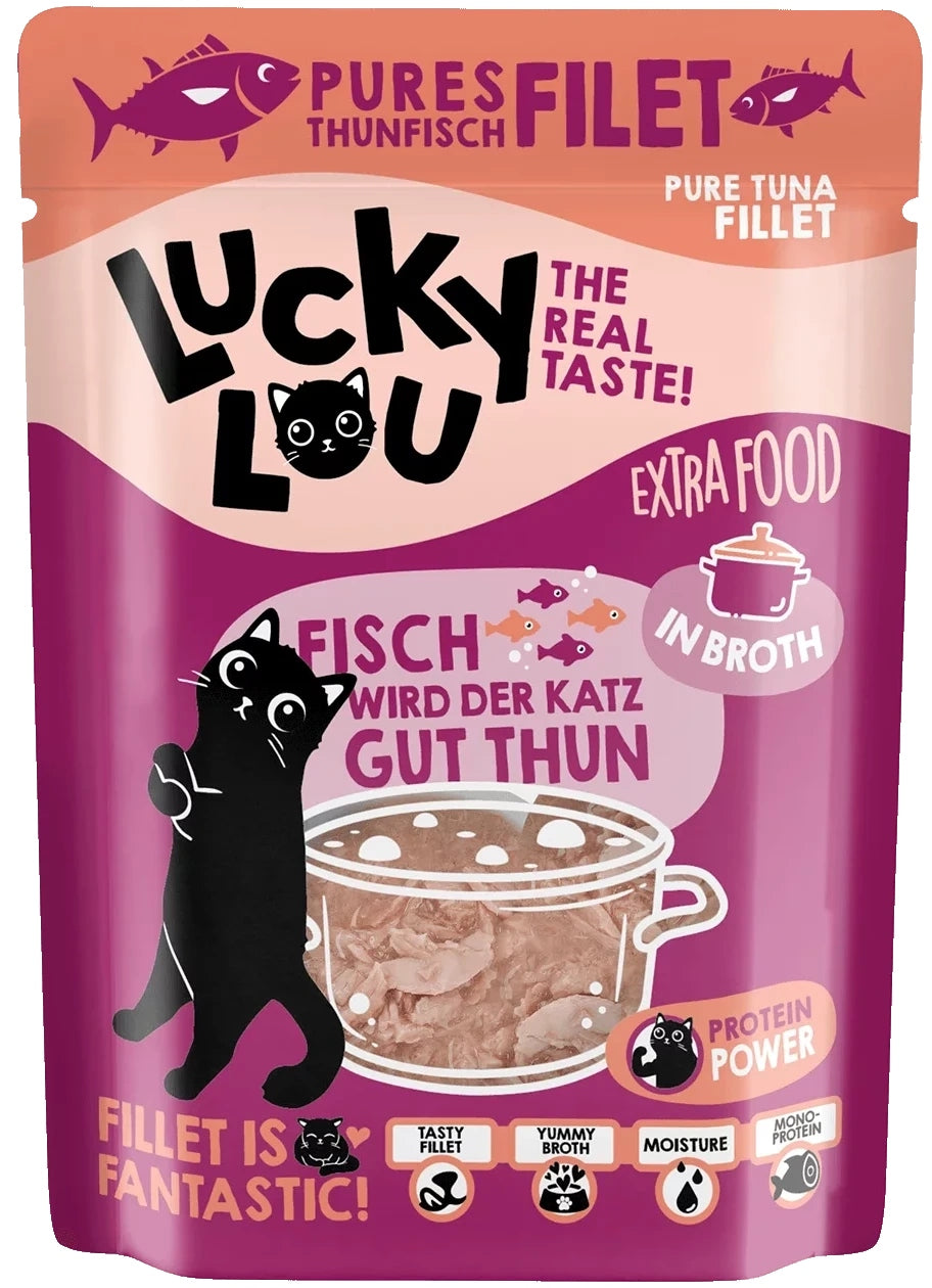 Lucky Lou Extrafood Tuna in Broth 70g Sugar and Grain Free Cat Food