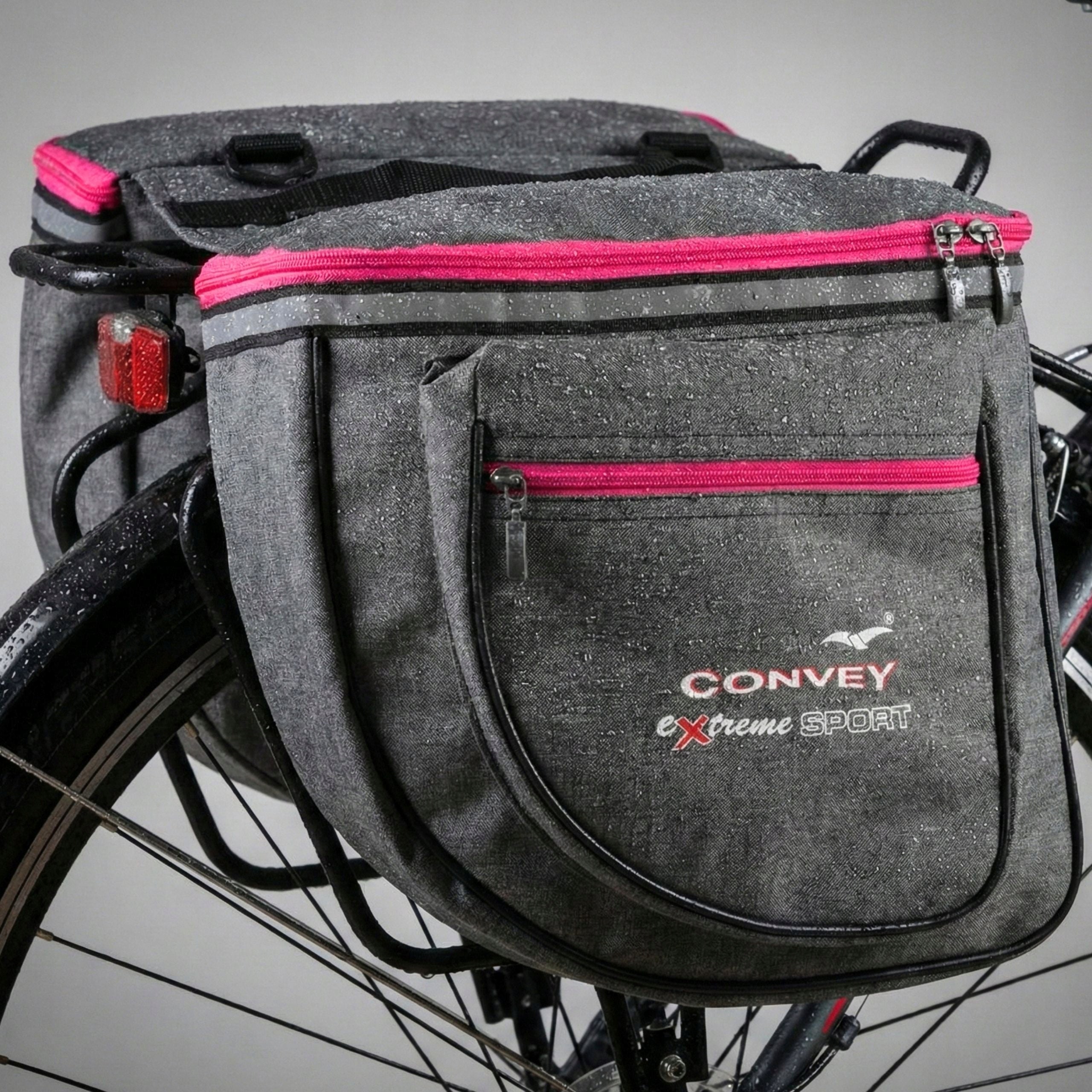 Luggage bag bicycle pouch two compartments Codura Polish Product Convey Brand CONVEY