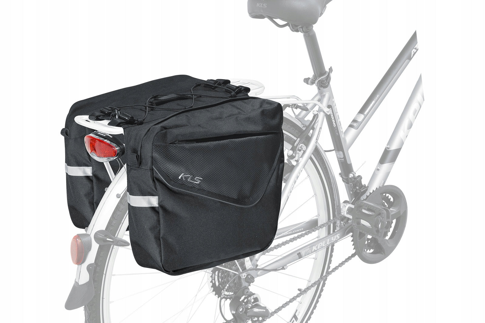 Luggage pouch 2 chamber KLS ADVENTURE 20 Liters black with reflectors