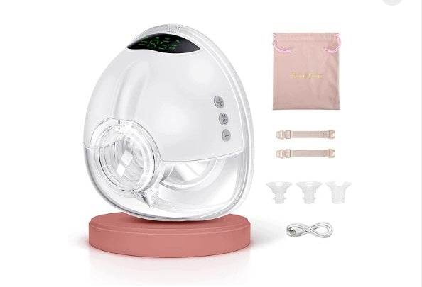 Lulia Hands-Free Breast Pump, 180 ml, 4 Modes, 9 Suction Levels, Cordless
