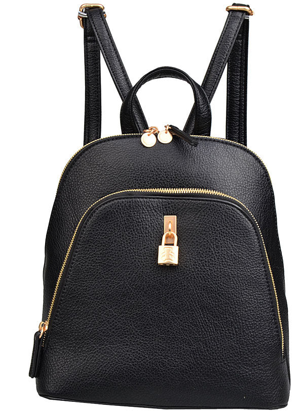 LuluCastagnette Stylish Backpack Women's Pockets Braces MISIO Brand Lulu Castagnette