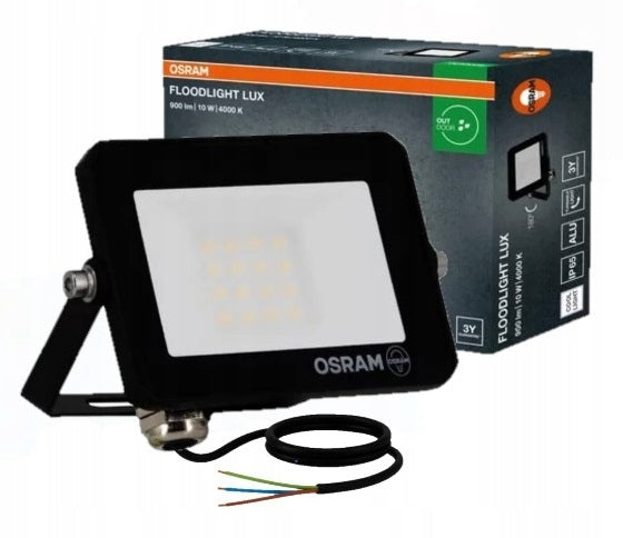 Luminaire Osram halogen Lux 10W 4000K neutral 900lm IP65 black LED