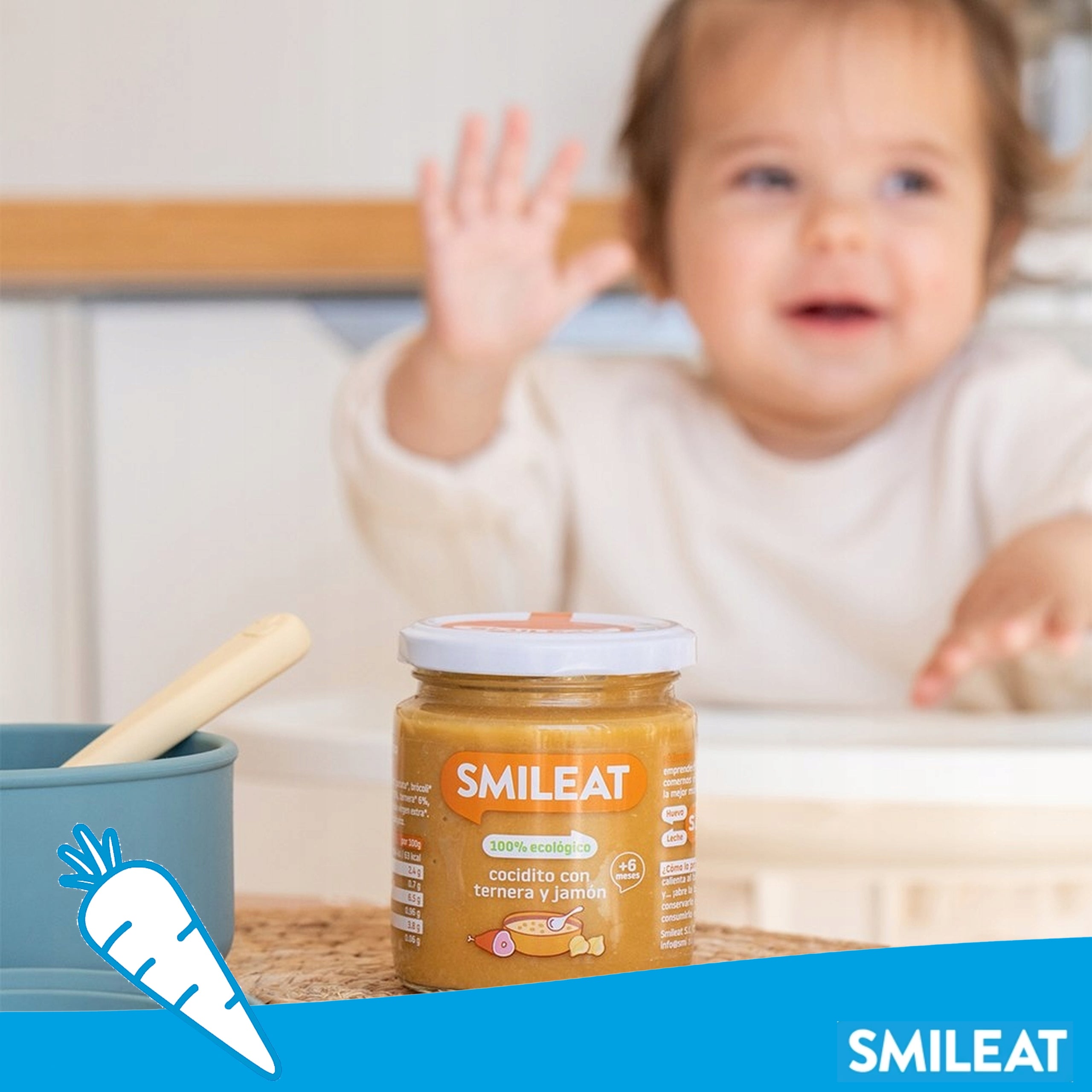 Lunch BIO Stew with Veal and Ham 200g for Children SMILEAT 6m+ Packaging status original