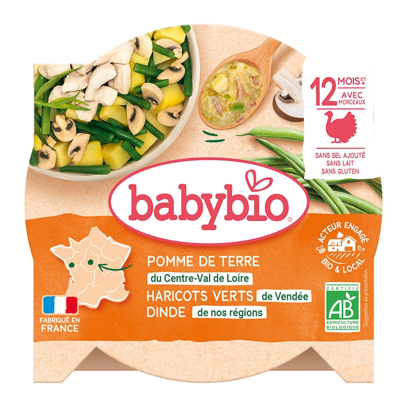 Lunch BabyBio from 12 months 230 g turkey, vegetables
