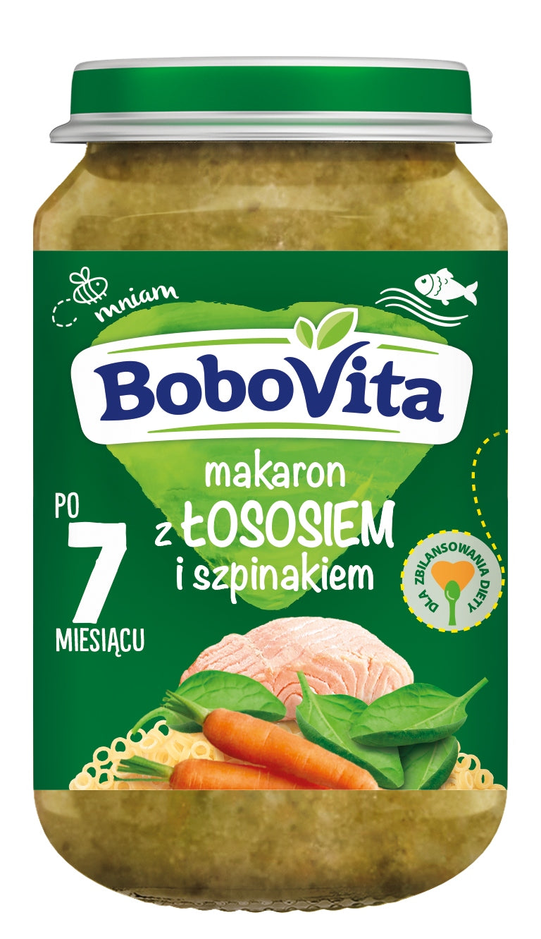 Lunch Bobovita Pasta with Salmon and Spinach from 7 Months Onwards 200 g Brand Bobovita