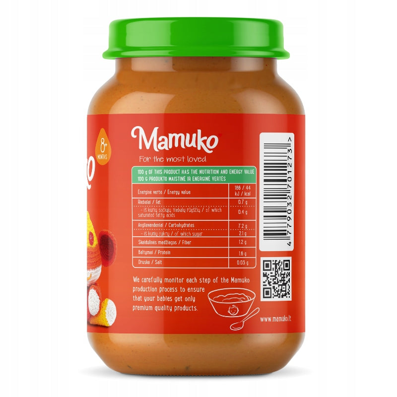 Lunch For children Spaghetti with Tomatoes and Mozzarella from 6m+ Mamuko 190g Manufacturer code 4779032701273