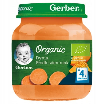 Lunch Gerber Organic Pumpkin sweet potato after 4 months 125 g x 6 Medical device no