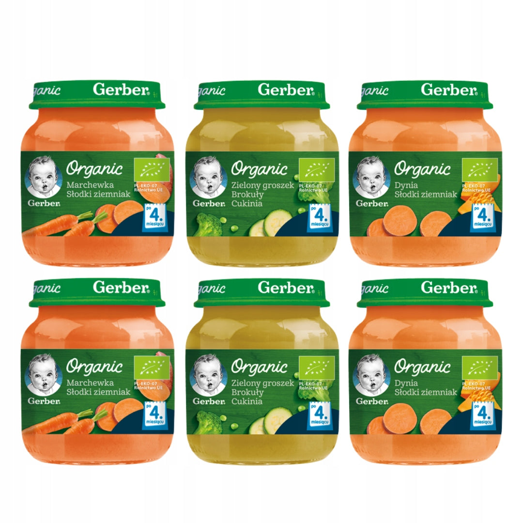 Lunch Gerber Organic for babies after 4 months 6x 125 g