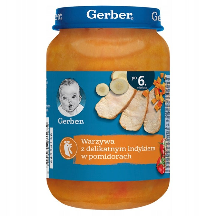 Lunch Gerber Tomato Broth Spaghetti Vegetables mix 8x 190 g Brand Gerber
