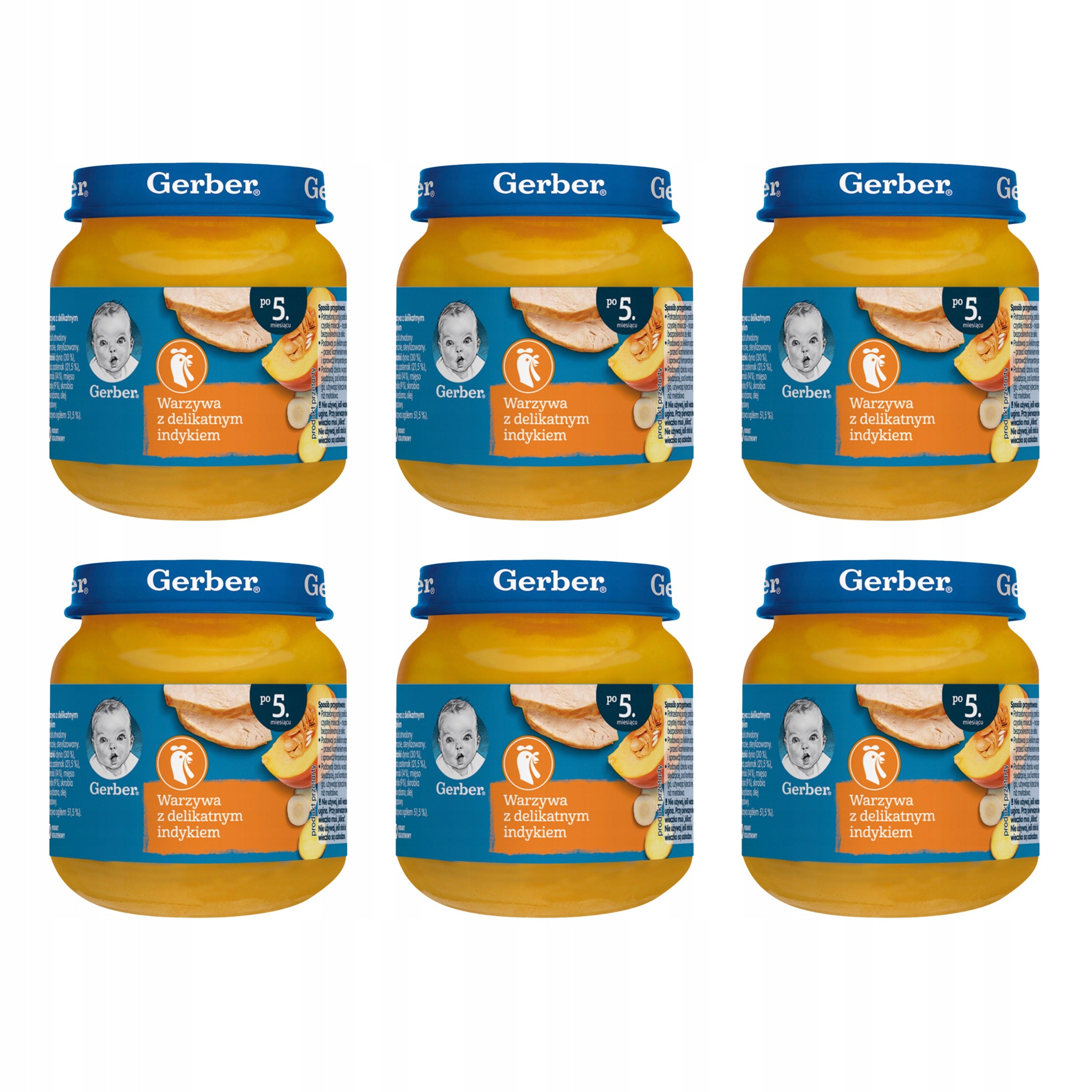Lunch Gerber Turkey with pumpkin and potatoes after 5 months 125 g x6