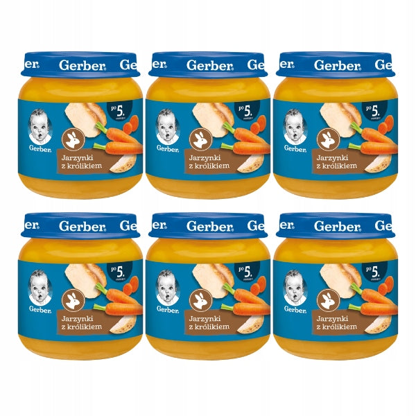 Lunch Gerber Vegetables with rabbit for babies after 5 months 6x 125g