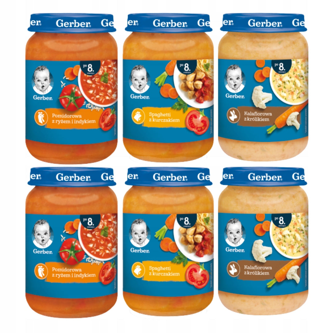 Lunch Gerber for babies after 8 months 6x 190 g