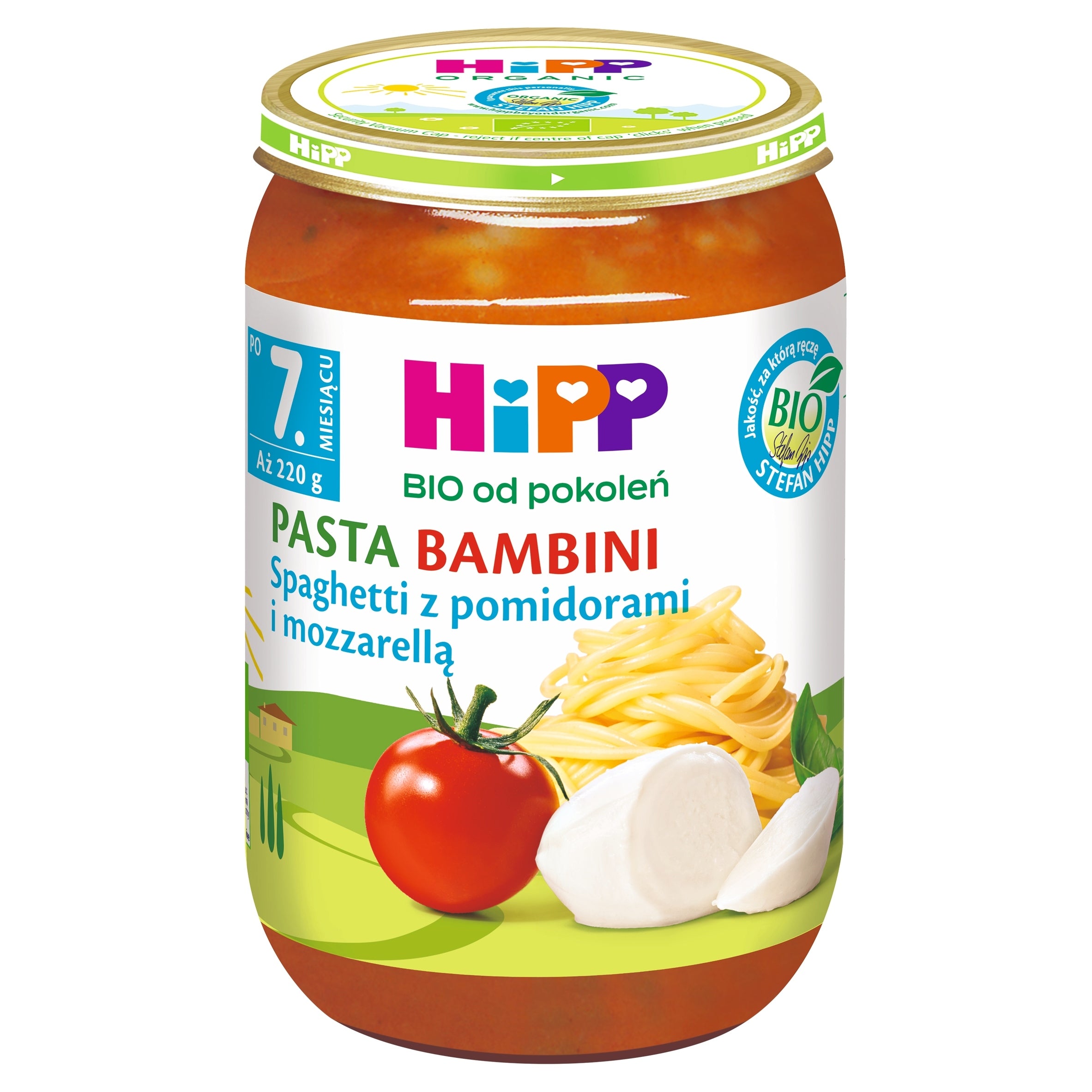 Lunch HIPP BAMBINI Spaghetti PASTE with Tomatoes and Mozzarella 220 g