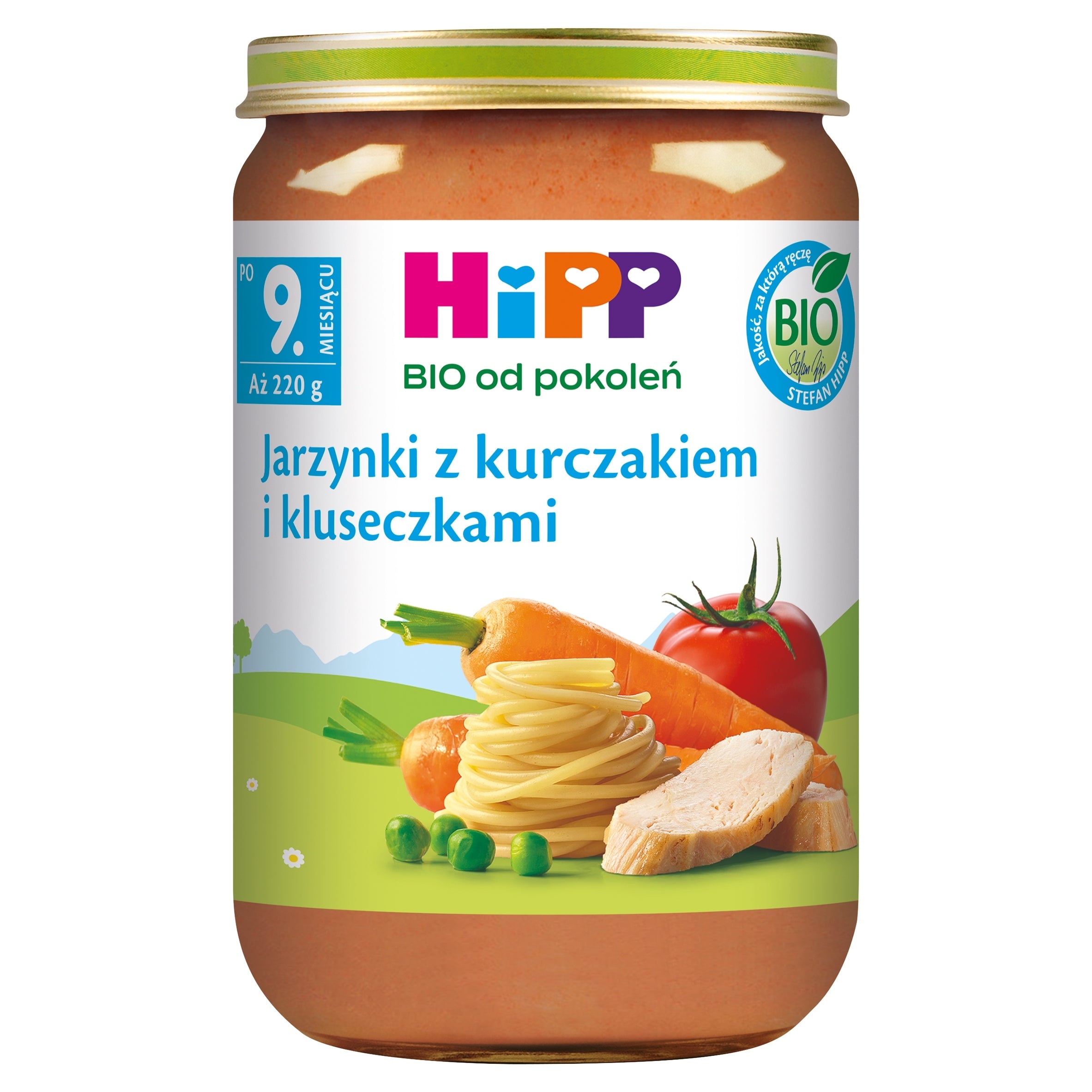 Lunch Hipp VEGETABLES WITH CHICKEN AND NOODLES from 9 months 220 g Packaging status original