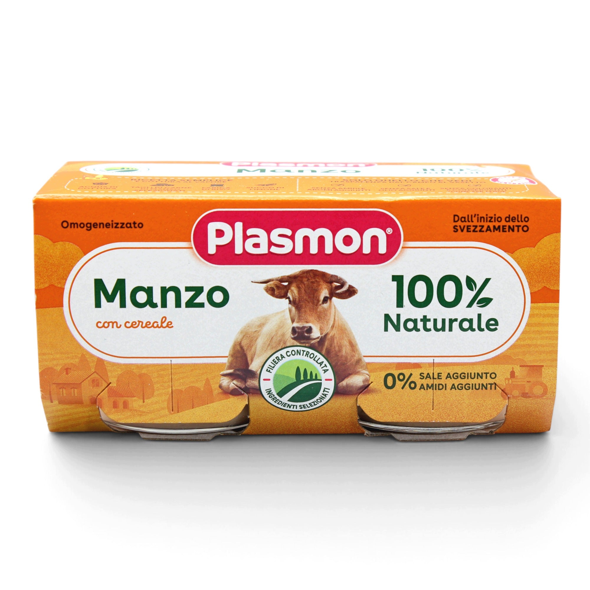 Lunch dish for children 6m beef with cereal Plasmon 80gx2