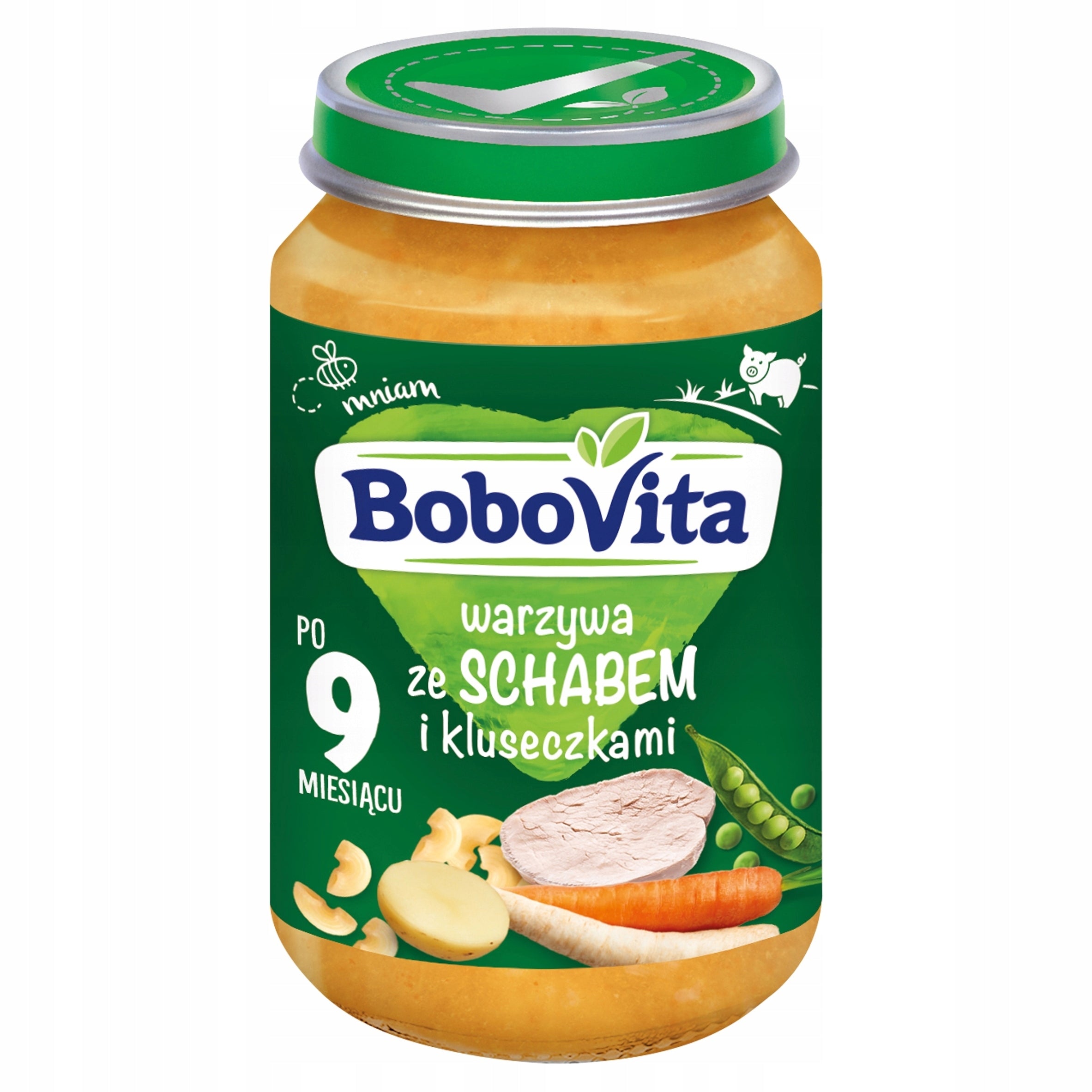 Lunch for children 9m+ Bobovita vegetables with pork loin and dumplings 190g