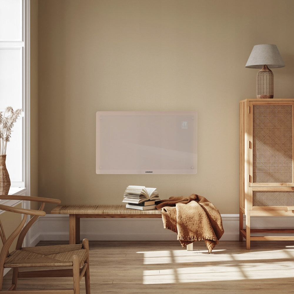 Luxury electric heater – Glass panel – 2000 W – Beige | WIFI EAN (GTIN) 8717479114368