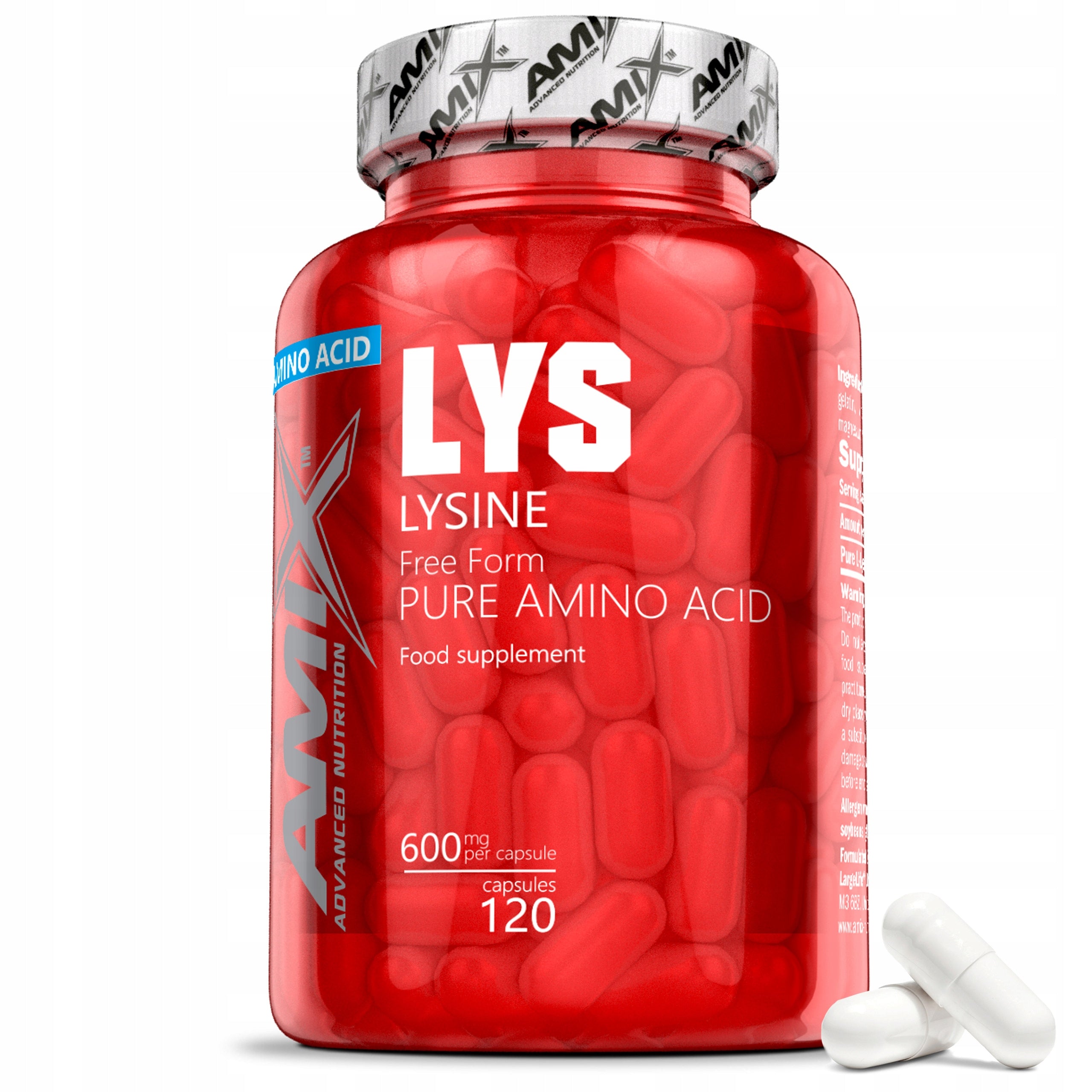 Lysine 600mg 120 kapslí Brand Amix